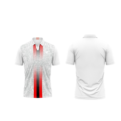 Next Print Customized Polo Neck White Jersey NPTS12