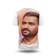 MS Dhoni Photo Printed T-Shirt.