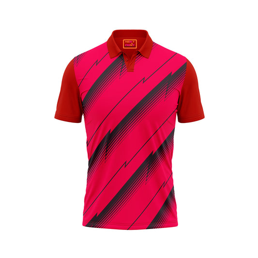 Red Polo Neck Half Sleeve T Shirt Nextprintr23