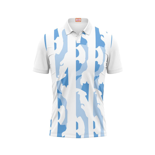 Next Print Customized Polo Neck White Jersey - NPTS115