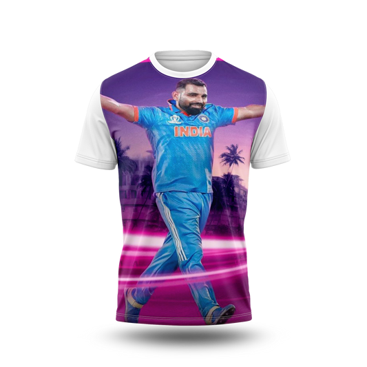 Mohammed Shami Photo Printed T-Shirt.