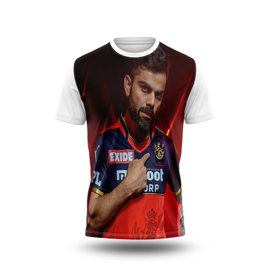 Virat Kohli Photo Printed T-Shirt.