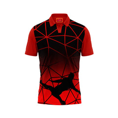 Red Polo Neck Half Sleeve T Shirt NextprintrE1142