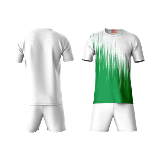 Next Print Round neck jersey white with shorts NPTS52