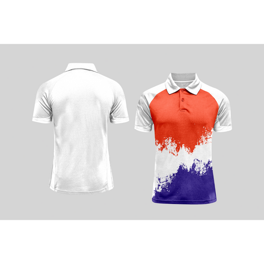 Next Print Cricket Polo Half White Customized Jersey NPCWH00A146