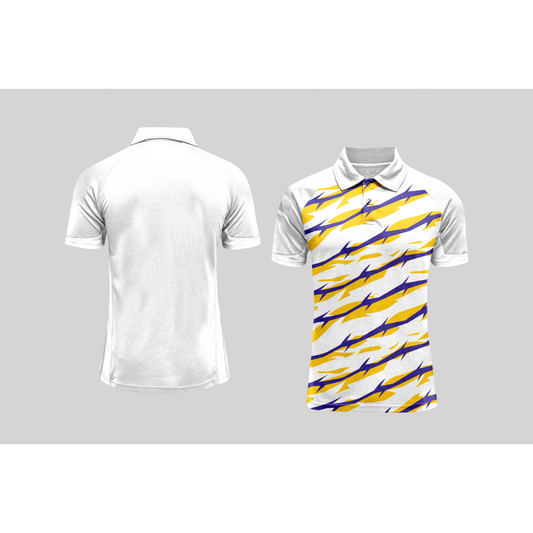 Next Print Cricket Polo Half White Customized Jersey NPCWH00A148