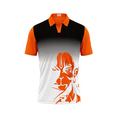 Next Print Polo Neck Printed Jersey Orange Design 13