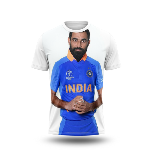 Mohammed Shami Photo Printed T-Shirt.