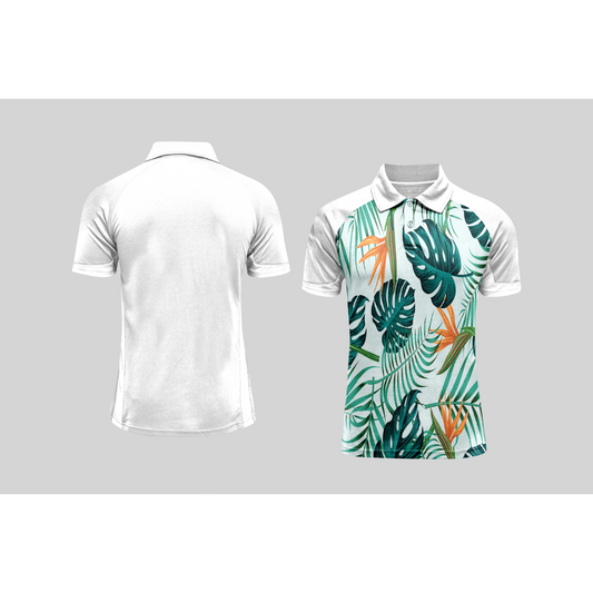 Next Print Cricket Polo Half White Customized Jersey NPCWH00A150