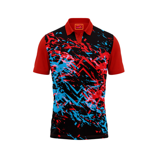 Red Polo Neck Half Sleeve T Shirt NextprintrE176