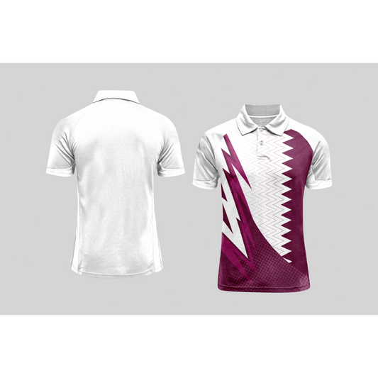 Next Print Cricket Polo Half White Customized Jersey NPCWH00A151