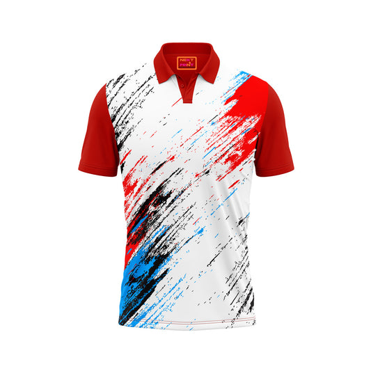 Red Polo Neck Half Sleeve T Shirt NextprintrE178