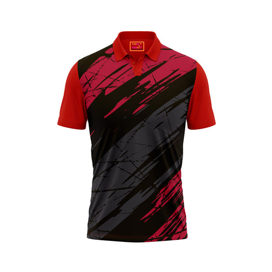 Red Polo Neck Half Sleeve T Shirt NextprintrE188