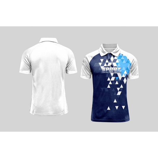 Next Print Cricket Polo Half White Customized Jersey NPCWH00A155