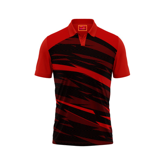 Red Polo Neck Half Sleeve T Shirt NextprintrE193