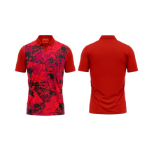 Red Polo Neck Half Sleeve T Shirt Nextprint G1303