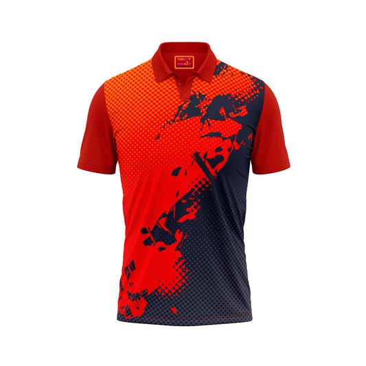Red Polo Neck Half Sleeve T Shirt NextprintrF112