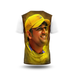 MS Dhoni Photo Printed T-Shirt.