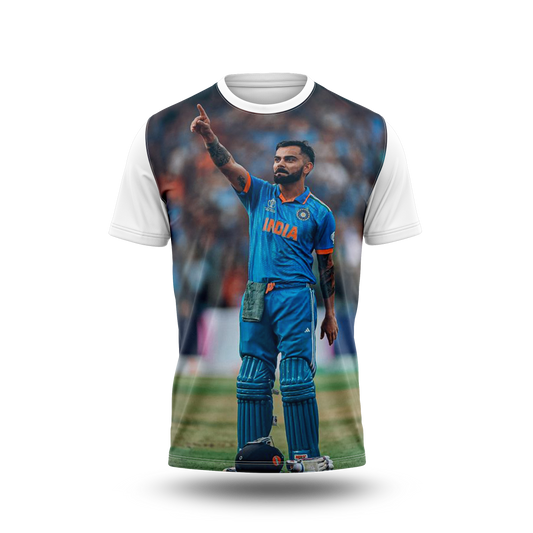 Virat Kohli Photo Printed T-Shirt.