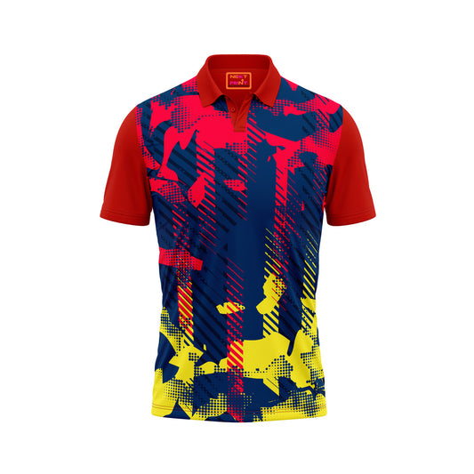 Red Polo Neck Half Sleeve T Shirt NextprintrF1125