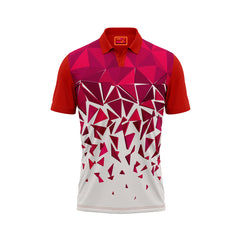 Red Polo Neck Half Sleeve T Shirt Nextprint F1151