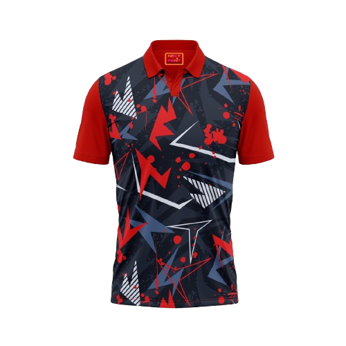 Red Polo Neck Half Sleeve T Shirt Nextprint F116