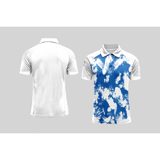 Next Print Cricket Polo Half White Customized Jersey NPCWH00A162