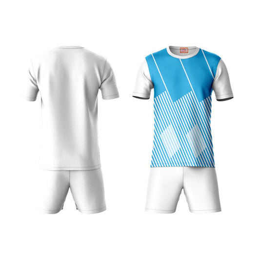 Next Print Round neck jersey white with shorts NPTS73