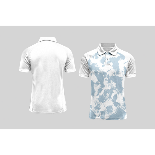Next Print Cricket Polo Half White Customized Jersey NPCWH00A167