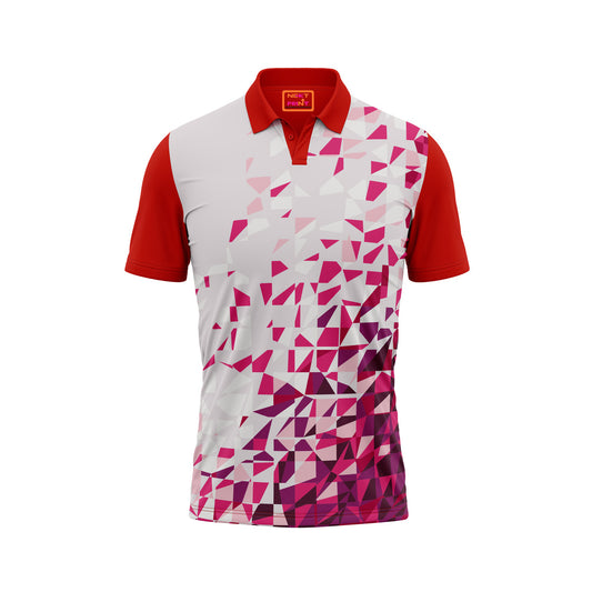 Red Polo Neck Half Sleeve T Shirt Nextprint G1106