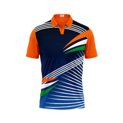 Next Print Polo Neck Printed Jersey Orange Design 15