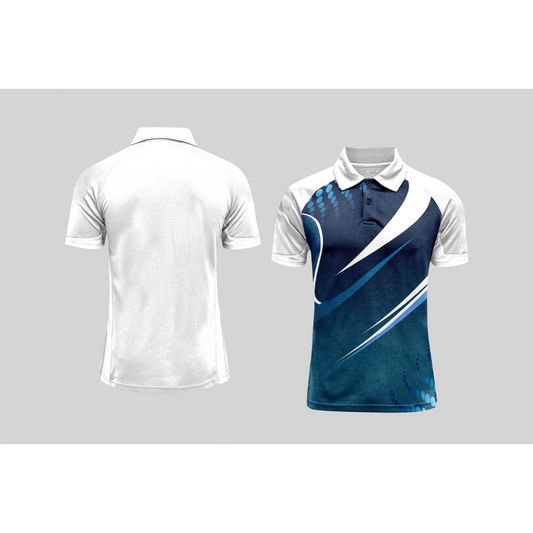 Next Print Cricket Polo Half White Customized Jersey NPCWH00A16