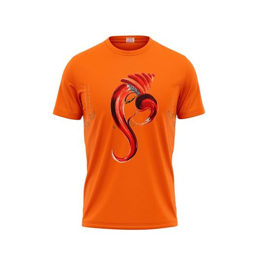 Next Print Ganesha Printed Tshirt Orange Colour Design 15