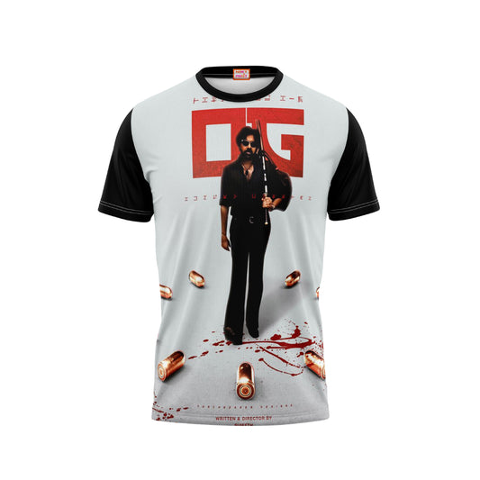 Nextprint Pawan kalyan Gun black photo printed tshirt