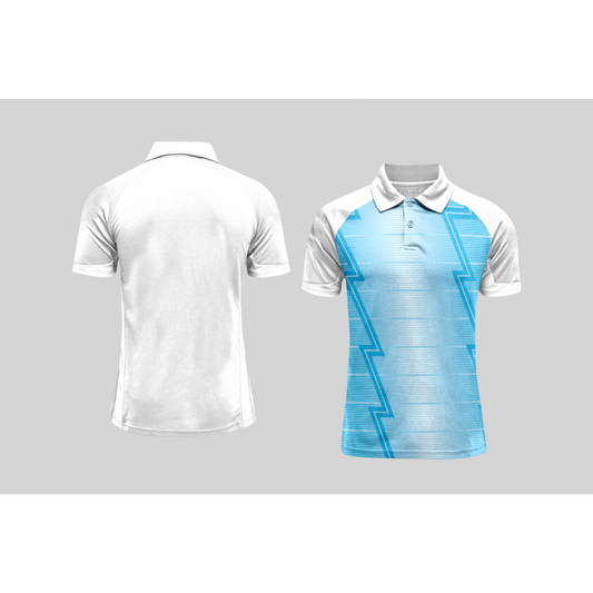 Next Print Cricket Polo Half White Customized Jersey NPCWH00A170