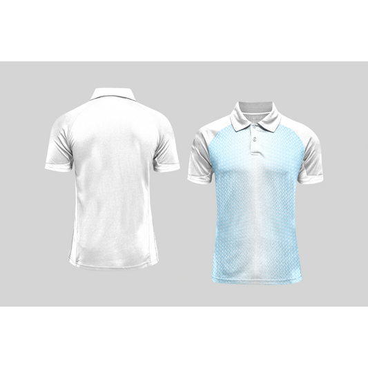 Next Print Cricket Polo Half White Customized Jersey NPCWH00A171