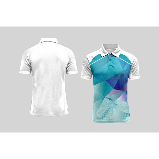 Next Print Cricket Polo Half White Customized Jersey NPCWH00A173