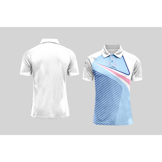 Next Print Cricket Polo Half White Customized Jersey NPCWH00A174