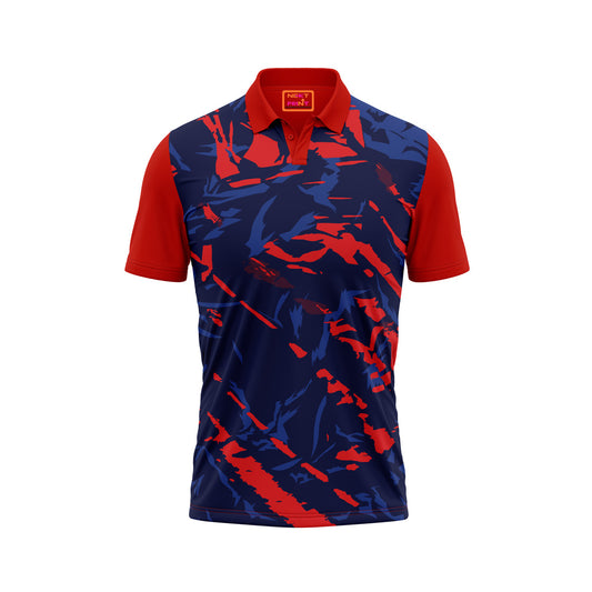 Red Polo Neck Half Sleeve T Shirt Nextprint G1164