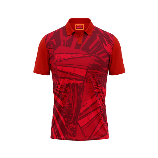 Red Polo Neck Half Sleeve T Shirt Nextprint G1186