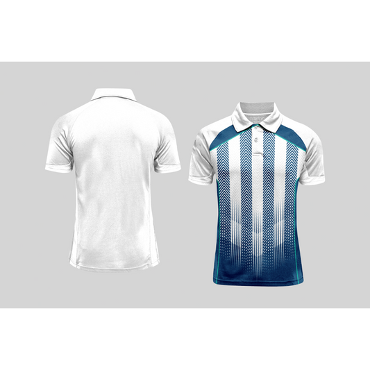 Next Print Cricket Polo Half White Customized Jersey NPCWH00A177