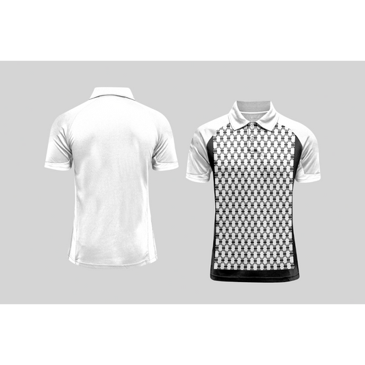 Next Print Cricket Polo Half White Customized Jersey NPCWH00A179