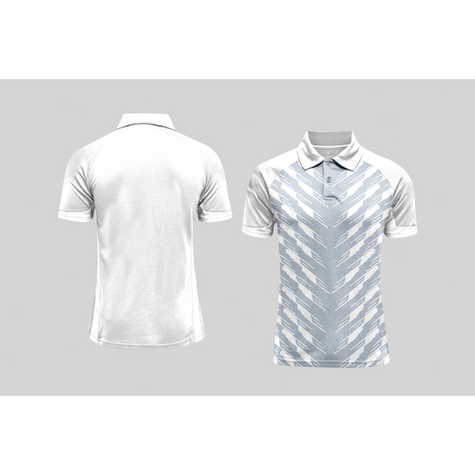Next Print Cricket Polo Half White Customized Jersey NPCWH00A17