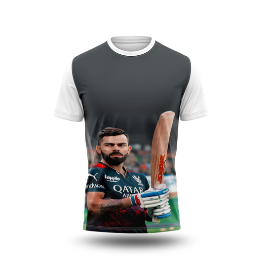 Virat Kohli Photo Printed T-Shirt.