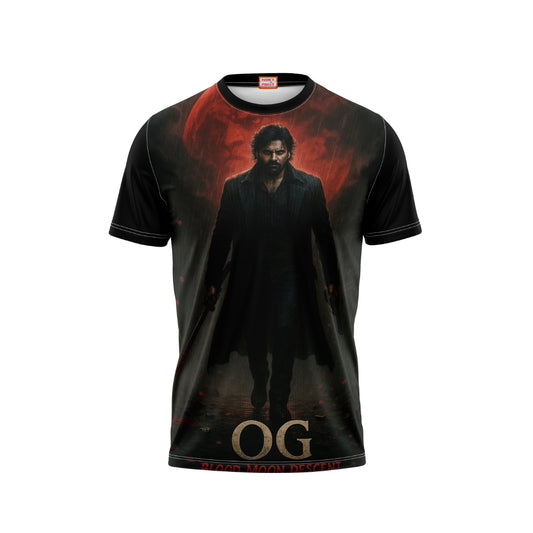 Nextprint Pawan kalyan Power star standing black photo printed tshirt