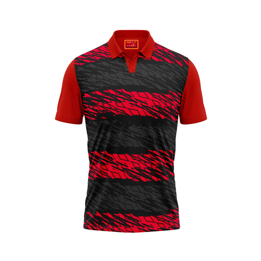 Red Polo Neck Half Sleeve T Shirt Nextprint G1198