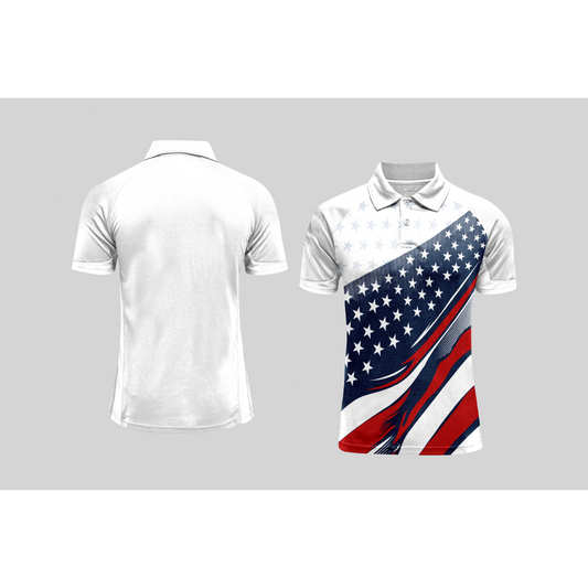 Next Print Cricket Polo Half White Customized Jersey NPCWH00A181