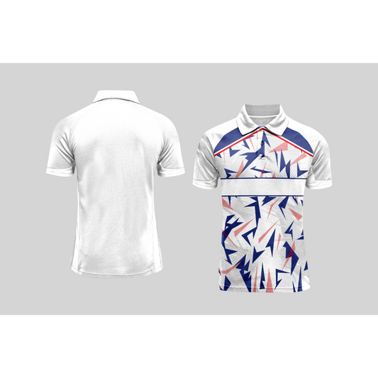 Next Print Cricket Polo Half White Customized Jersey NPCWH00A182