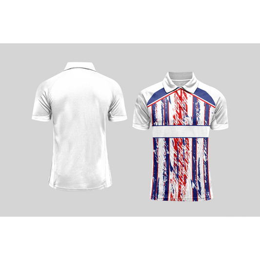 Next Print Cricket Polo Half White Customized Jersey NPCWH00A183