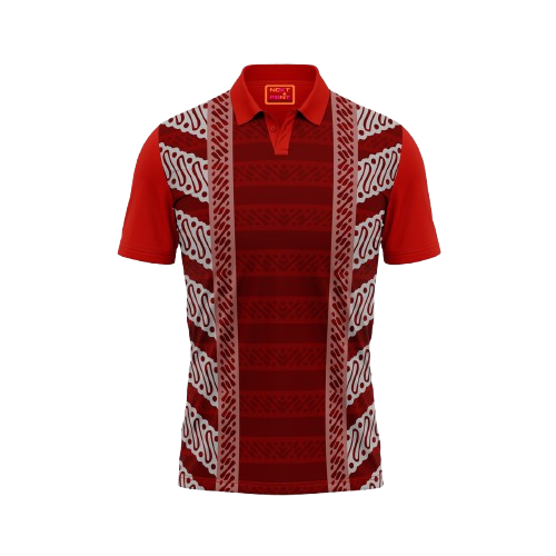 Next print  Red Polo Neck Half Sleeve T Shirt  G1260